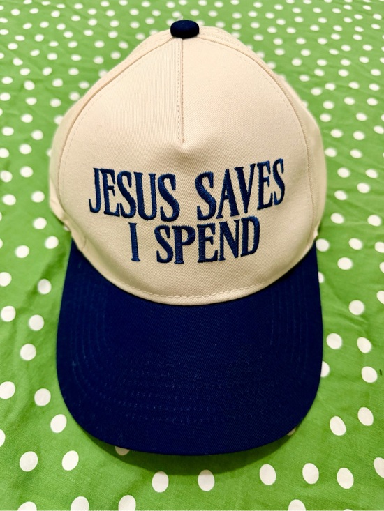 La valentina Accessories - Jesus saves I spend hat nwt